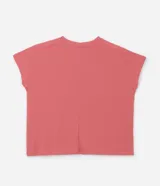 Blusa tipo muscle tee de corte holgado, confeccionada en tejido rib acanalado, con escote redondo y diseño sin mangas.
