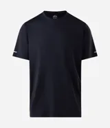 Remera de hombre Get Over, modelo Regular Dry de manga corta y cuello redondo, confeccionada en poliamida con tecnología de secado rápido y aplicaciones reflectivas.