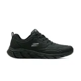 Championes deportivos Skechers Bobs Sport B Flex, color negro, con diseño de material sintético en bajorrelieve, cordones y plantilla con amortiguación Memory Foam.