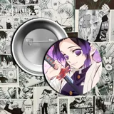 Pin metálico con la imagen de Tanjiro Kamado, personaje del anime Kimetsu no Yaiba.