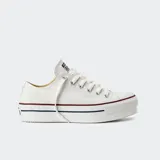 Zapatillas Converse Chuck Taylor All Star con plataforma, color blanco.