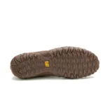 Championes Caterpillar modelo Gridlock Lo, color tostado, con diseño robusto y suela dentada característica de la marca. Presenta logo CAT en el lateral y cierre con cordones.