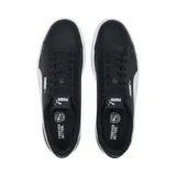 Championes Puma Smash 3.0 L de cuero color negro con detalles en blanco, inspirados en el tenis.