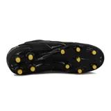 Championes de fútbol Diadora Barrica Futbol MD para hombre, color negro con detalles dorados.