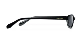 Lentes de sol con montura cat-eye slim de diseño minimalista y elegante, con lentes polarizadas negras.