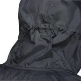 Campera deportiva Nike Essential para hombre, confeccionada en tejido ligero repelente al agua. Presenta cierre frontal completo, capucha ajustable y bolsillos laterales con cierre.