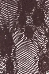 Medias de encaje con diseño floral, color marrón oscuro, con cintura elástica.