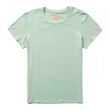 Remera técnica de manga corta Merrell, color verde menta, con cuello redondo y costuras planas. Confeccionada con tecnología Drirelease para control de humedad, propiedades anti-olor y protección UPF30+.