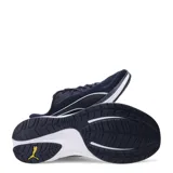 Championes de running Puma Skyrocket Lite 2 para hombre, en color azul marino con entresuela blanca y detalles en celeste y amarillo.