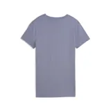 Remera de algodón color gris azulado, con cuello redondo, mangas cortas y logo de Puma bordado en el centro del pecho.