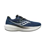 Championes de running Saucony Triumph 20, color azul con detalles en blanco y negro. Presentan un diseño técnico con malla transpirable y entresuela amortiguada.