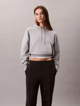 Pantalón deportivo de felpa francesa Calvin Klein, color negro, de corte recto con cintura elástica.
