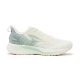 Championes de running 361° Quikfoam Infinity 5.0, color blanco con detalles en verde y gris, capellada de malla transpirable y suela con amortiguación.