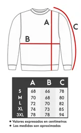 Buzo beige de corte oversize con cuello redondo y ribete burdeos en cuello, puños y cintura. Presenta paneles laterales burdeos con vivo blanco y logo Vernal bordado en el pecho.