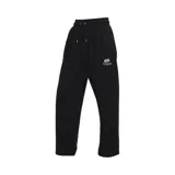 Pantalón de jogging negro con cintura elástica ajustable con cordón, corte holgado y logo Nike bordado en color naranja en la pierna izquierda.