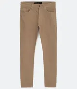 Pantalón skinny negro de sarga con elastano.