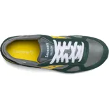 Championes Saucony Shadow Original, color verde oscuro, gris y amarillo. Capellada de gamuza y malla de nylon, entresuela de EVA que ofrece amortiguación y suela de goma resistente al desgaste.