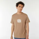 Remera color beige con estampado frontal de la frase "Wave Rush".