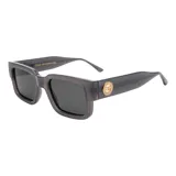 Lentes de sol I-Sea modelo Cole, con armazón rectangular de acetato gris translúcido y cristales oscuros.