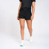 Short deportivo Umbro modelo Kim, color negro con cintura elástica y detalles en los laterales.