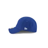 Gorra New Era azul con logo de los Dodgers de Los Ángeles bordado en blanco.