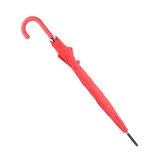 Paraguas largo de poliéster impermeable, con estructura metálica, mango de goma y diámetro abierto de 101 cm.