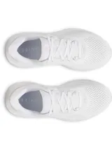 Championes de running Under Armour Infinite Pro 2, totalmente blancos, con parte superior de malla ligera, amortiguación UA HOVR+ y suela exterior de goma.