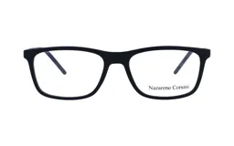 Armazón para lentes Nazareno Corsini modelo 118, de diseño rectangular y color negro mate.