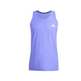 Musculosa deportiva Adidas Own The Run color lila con logo blanco estampado en el pecho.