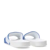 Chanclas de hombre del Club Nacional de Football, con base blanca y banda superior tricolor en azul, blanco y rojo con el logo C.N. de F. estampado en letras rojas.