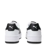 Championes urbanos Puma modelo Court Lally Skye, de diseño tipo plataforma, color blanco con detalles en negro en el lateral y talón.
