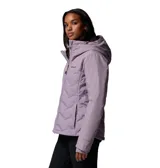 Campera técnica Columbia con tecnología Omni-Heat Infinity y Omni-Tech, impermeable y transpirable. Presenta diseño acolchado con costuras selladas, capucha ajustable, cierre frontal con cremallera revestida, bolsillos laterales y puños con orificios para pulgares.
