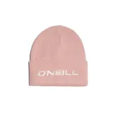 Gorro de lana tejido color rosa con logo O'Neill bordado en blanco.