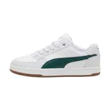 Championes Puma Caven 2.0 de estilo urbano, color blanco con detalles plateados en el logo lateral.