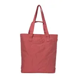 Bolso tote color rosa de tela tipo paracaídas, con doble asa de hombro.