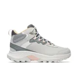 Botas de trekking Merrell Speed Strike 2 para mujer, en color gris claro con detalles en gris oscuro y rosado. Confeccionadas con cuero y ante impermeable, cuentan con suela de goma adherente y entresuela de espuma EVA.