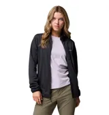 Campera polar de mujer Columbia Essential Hike Grid color negro, con cierre frontal completo, cuello alto y bolsillos laterales. Cuenta con tecnología Omni-Wick para absorber la humedad y mantener la comodidad.