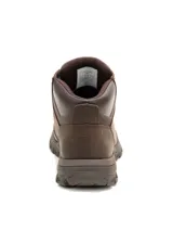 Bota de cuero color marrón Caterpillar modelo Threshold Chukka, con cordones, suela de goma con tracción y logo de la marca grabado en el lateral y en la puntera.