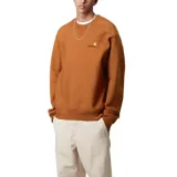 Buzo Carhartt modelo American Script de cuello redondo, confeccionado en tejido de algodón pesado. Presenta un corte holgado y cuenta con el logo de la marca bordado en el pecho.