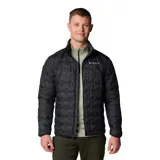 Campera técnica Columbia con tecnología HeatSeal y Omni-Heat, diseñada con construcción sin costuras para mayor retención de calor. Cuenta con aislamiento de plumón, cierre frontal completo, cuello alto con protección para la barbilla y bolsillos laterales con cremallera.