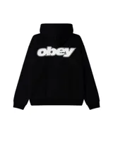Campera con capucha Obey Gaze, color negro, con cierre frontal, bolsillos laterales y logo bordado en el pecho.