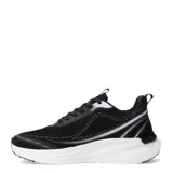 Championes Umbro Vex de hombre, color negro con detalles en blanco y gris. Presentan una capellada de malla transpirable, cordones negros, logo de Umbro en el lateral y una suela blanca con diseño moderno.