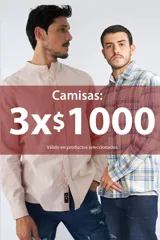 Camisa de manga larga a cuadros en tonos azul, beige y marrón, con cuello clásico y botones frontales.