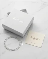 Pulsera de plata 925 con diseño de eslabones ovalados calados y textura sutil.