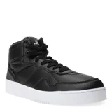 Championes de caña media Topper modelo Terre Mid, color negro con suela blanca. Presentan un diseño urbano con cordones y textura granulada en el material exterior.