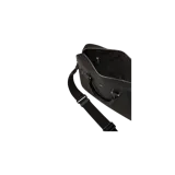 Bolso para laptop Boss modelo Ray en color negro, confeccionado en cuero sintético con textura granulada. Cuenta con doble asa de mano, cierre superior con cremallera, bolsillo frontal con cierre, herrajes metálicos plateados y el logotipo de la marca en la parte frontal.