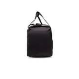 Bolso deportivo Puma Fundamentals, color negro con detalles en blanco. Cuenta con compartimento principal con cierre, bolsillo lateral y correa ajustable para el hombro.