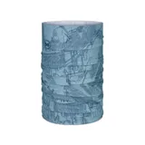 Cuello multifuncional Buff Coolnet Uv con estampado abstracto en tonos celeste y gris.