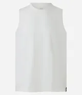 Musculosa básica para hombre de corte recto y cuello redondo, confeccionada en tejido de algodón. Presenta un diseño liso con un pequeño tag decorativo en el bajo.