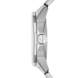 Reloj Armani Exchange modelo Banks con caja de acero plateado de 44mm y esfera gris degradé con indicadores de hora plateados y fechador.